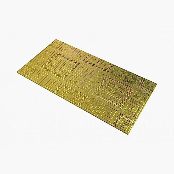 Gold pattern wall tile