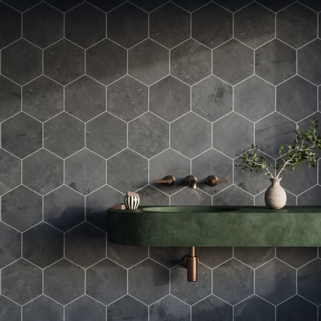 Modern Hexagon Slate Tiles