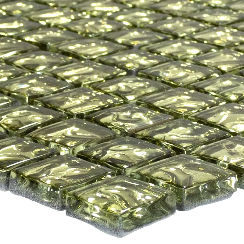 gold 3d glass mosaic 