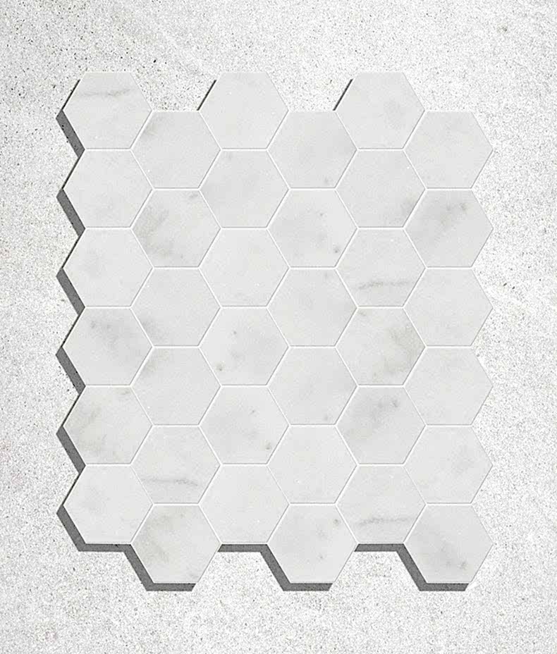 marble carrara hexagon wall tiles 