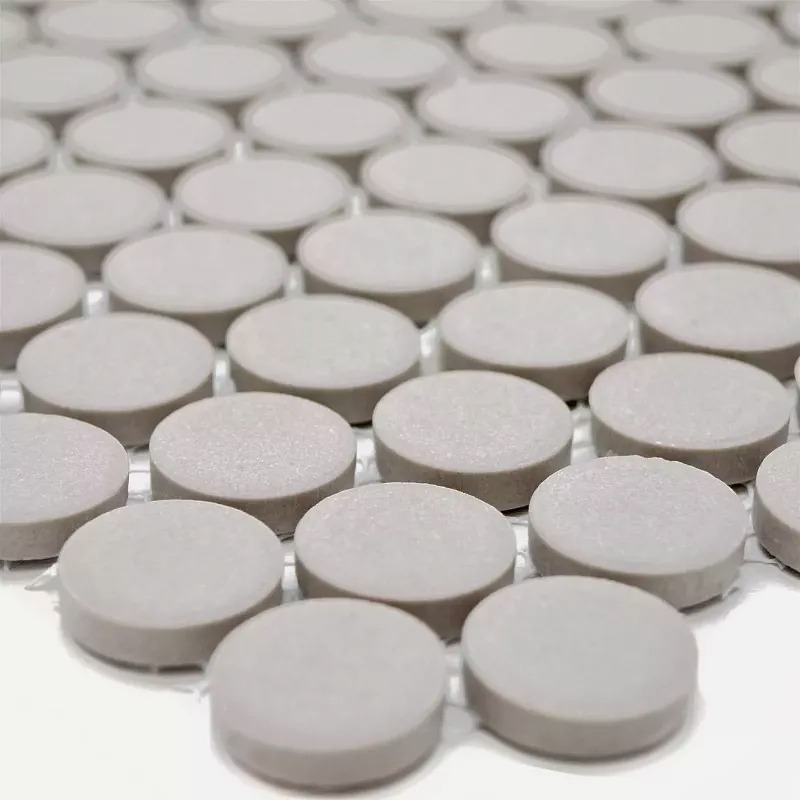 unglazed penny grey close up