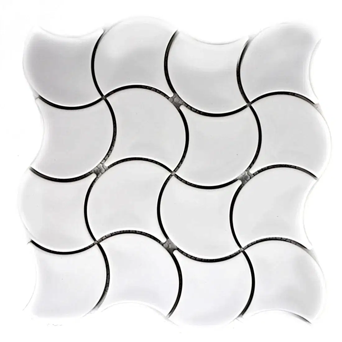 white fan mosaic 